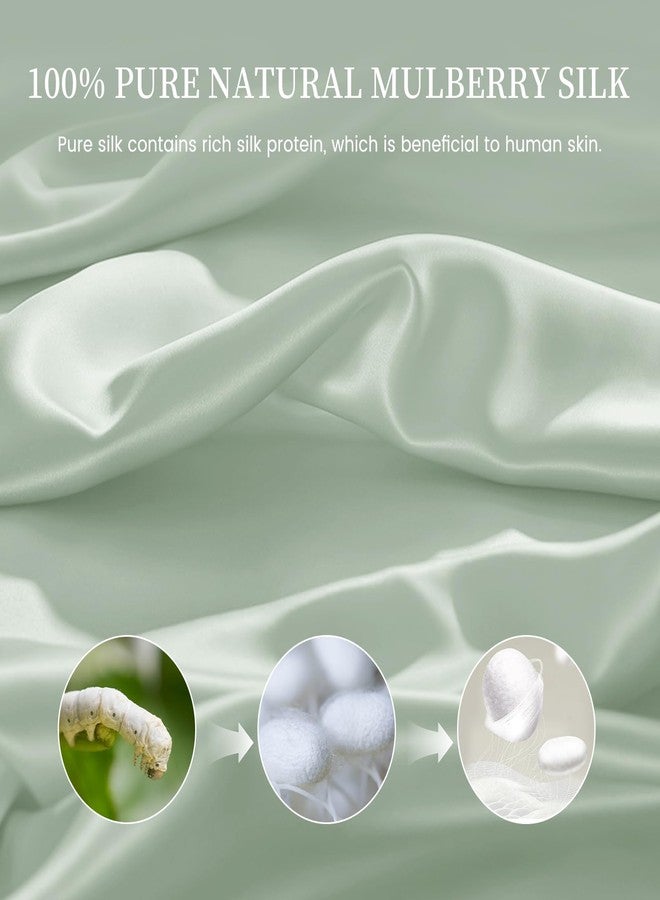 THXSILK 100% Mulberry Silk Sleep Mask, 6A Grade 25 Momme Eye Mask for Sleeping, Color-Blocking Blindfold, Soft Silk Eye Cover for Women, Men, Travel, Nap, Airplane(4×9inches, Mint Green) - Image 3